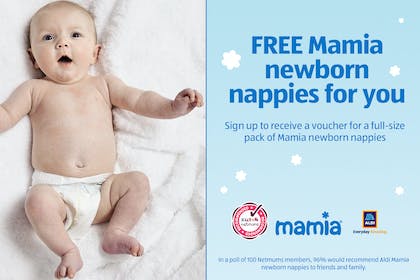 Mamia newborn nappies offer