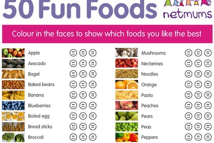 50 fun foods chart