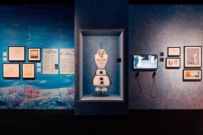 Learn all about Olaf at the Disney 100 exhibition at London's ExCeL centre