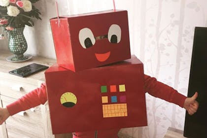 No-bot the robot cardboard costume