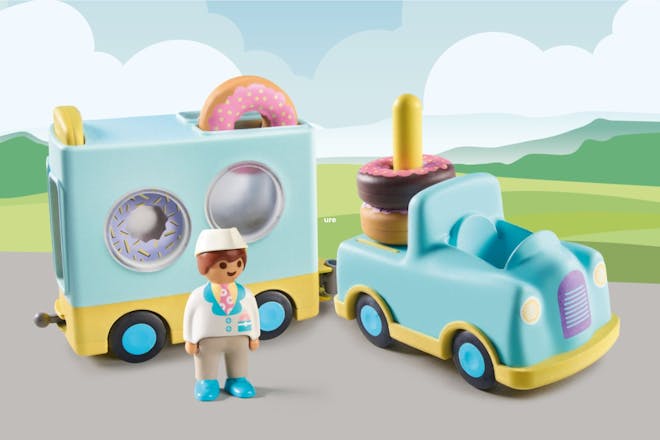 Playmobil 1.2.3 Dump truck with donuts